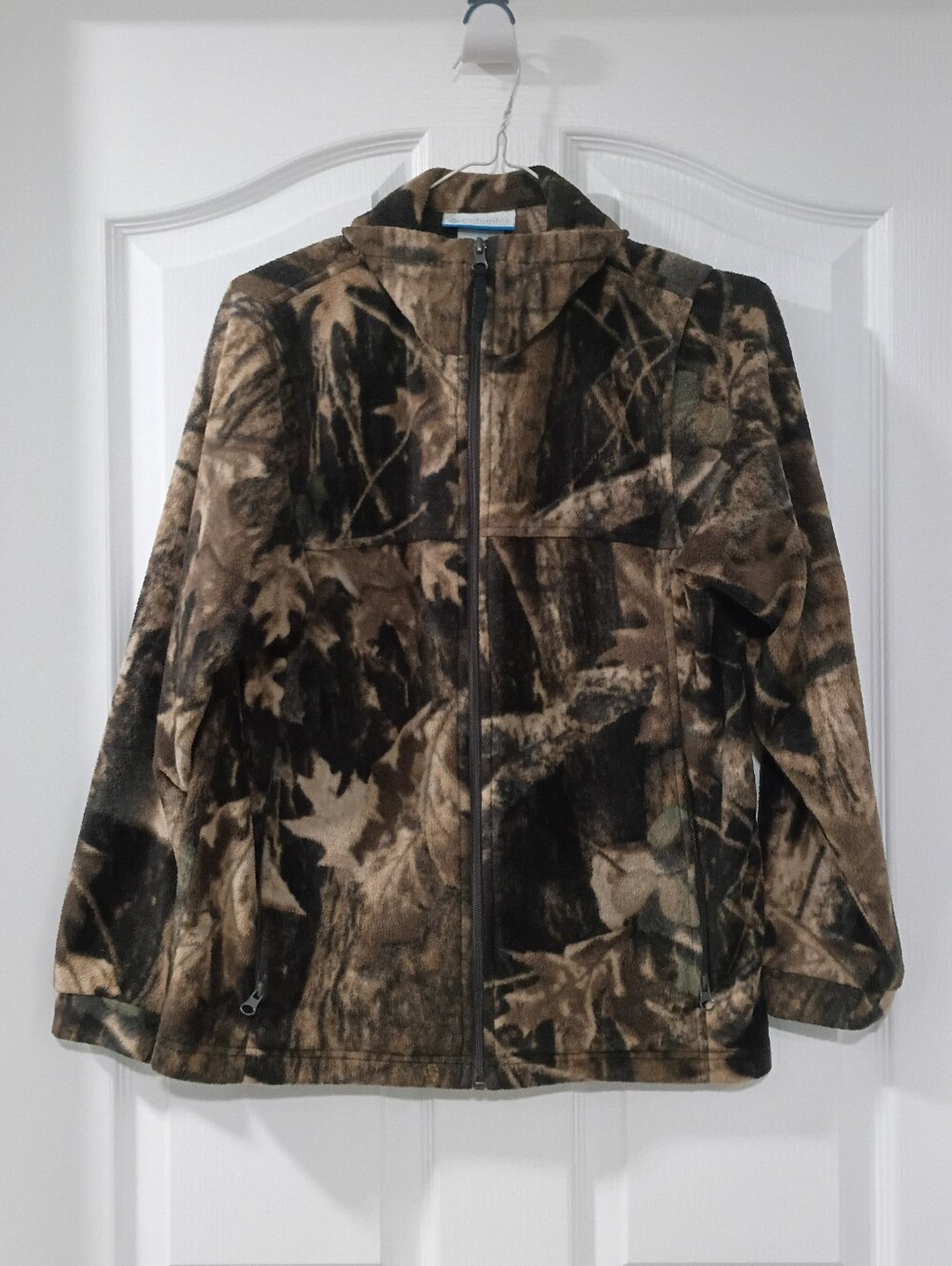 Youth Columbia Camouflage Fleece Jacket - Brown/Black